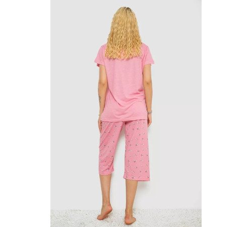 Женская пижама с принтом, цвет розовый, 243R7062