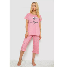 Женская пижама с принтом, цвет розовый, 243R7062