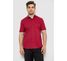 Сорочка чоловіча з принтом, колір бордовий, 214R7124