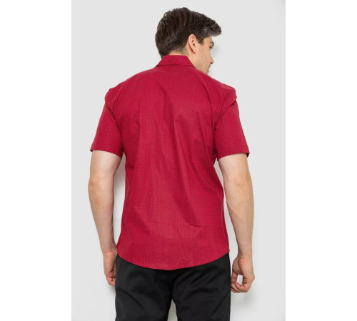 Сорочка чоловіча з принтом, колір бордовий, 214R7124