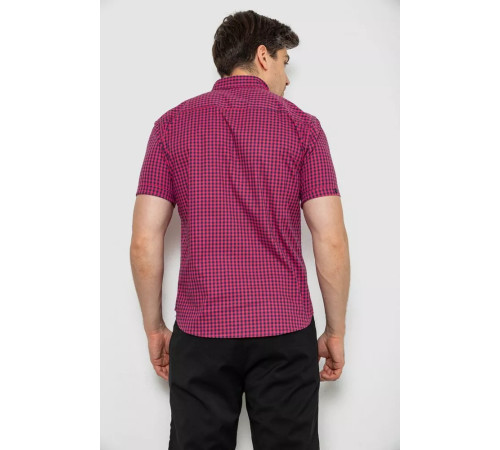 Сорочка чоловіча в клітинку, колір рожевий, 214R826