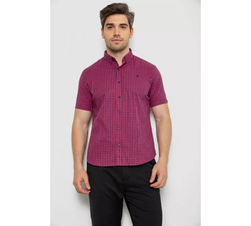 Сорочка чоловіча в клітинку, колір рожевий, 214R826