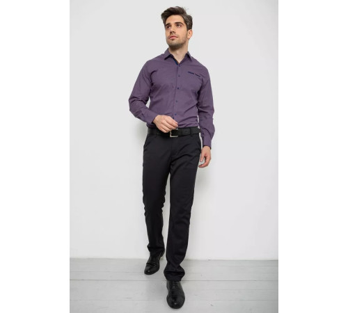 Сорочка чоловіча з принтом, колір сливовий, 214R7168