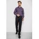 Сорочка чоловіча з принтом, колір сливовий, 214R7168