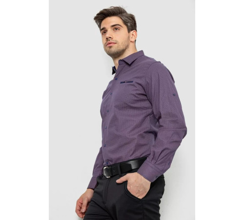 Сорочка чоловіча з принтом, колір сливовий, 214R7168
