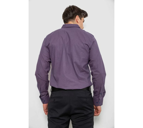 Сорочка чоловіча з принтом, колір сливовий, 214R7168
