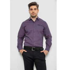 Сорочка чоловіча з принтом, колір сливовий, 214R7168