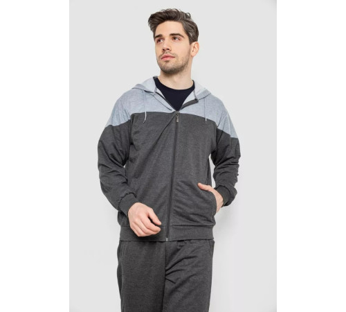 Спорт костюм чоловічий, колір темно-сірий, 244R988