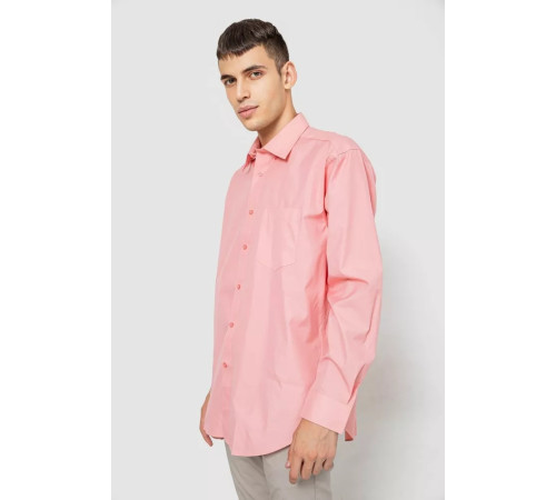 Рубашка мужская классическая, цвет розовый, 244R333