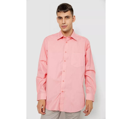 Рубашка мужская классическая, цвет розовый, 244R333