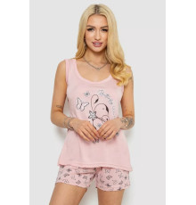 Женская пижама с принтом, цвет розовый, 243R5784