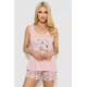 Піжама жіноча з принтом, колір рожевий, 243R5784