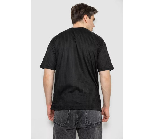 Футболка мужская однотонная, цвет черный, 244R3130