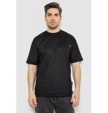 Футболка мужская однотонная, цвет черный, 244R3130