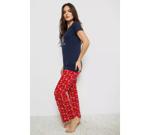 Женская пижама с принтом, цвет синий, 243R1484-006