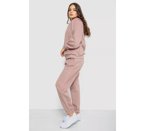Спортивный женский костюм на флисе, цвет пудровый, 252R21268
