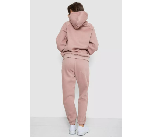 Спортивный женский костюм на флисе, цвет пудровый, 252R21268