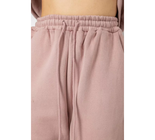 Спортивный женский костюм на флисе, цвет пудровый, 252R21268