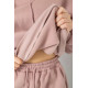 Спортивный женский костюм на флисе, цвет пудровый, 252R21268