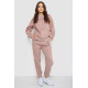 Спортивный женский костюм на флисе, цвет пудровый, 252R21268