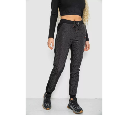 Штани жіночі укорочені, колір чорний, 243RA039