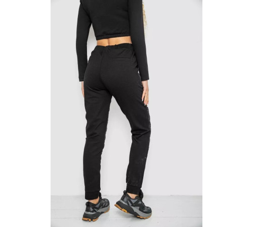 Штани жіночі укорочені, колір чорний, 243RA039