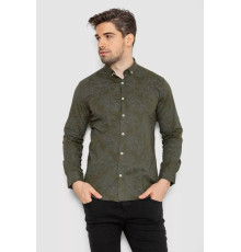 Рубашка мужская с принтом, цвет хаки, 247R115