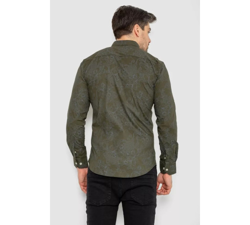 Рубашка мужская с принтом, цвет хаки, 247R115