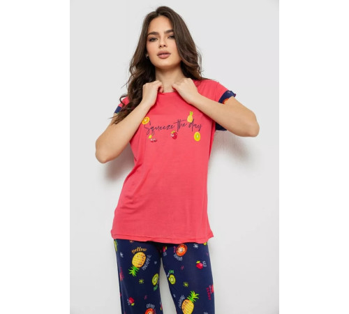Пижама женская с принтом, цвет розовый, 243R2121.