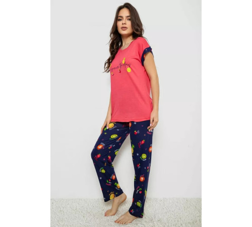 Пижама женская с принтом, цвет розовый, 243R2121.