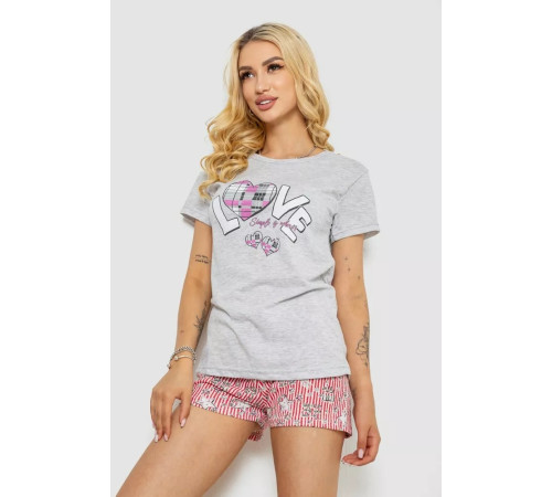 Пижама женская, цвет серый, 243R50716