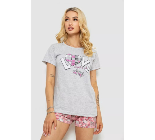 Пижама женская, цвет серый, 243R50716