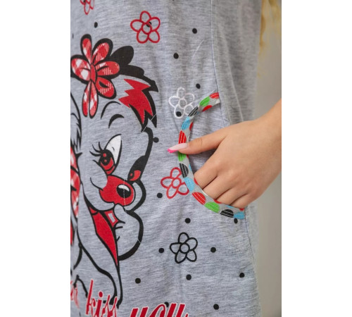 Сарафан домашний, цвет серо-красный, 238RH8