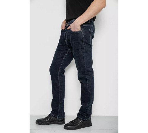 Джинси чоловічі демісезонні, колір темно-синій, 243R8136