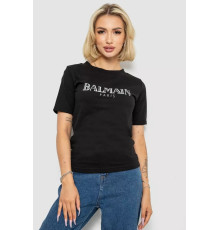 Женская футболка с принтом, цвет черный, 238R01640