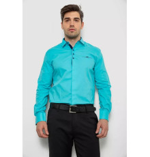 Рубашка мужская, цвет бирюзовый, 214R7158
