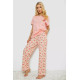 Піжама жіноча з принтом, колір персиковий, 243R10353