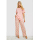 Піжама жіноча з принтом, колір персиковий, 243R10353