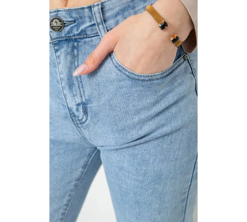 Джинси жіночі стрейч, колір блакитний, 129R2350