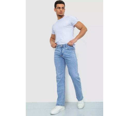Джинсы мужские однотонные, цвет голубой, 244R6078.