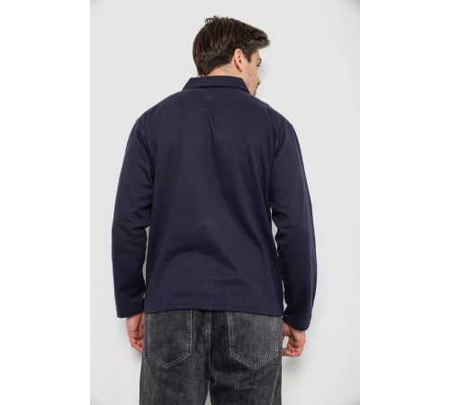 Кофта мужская на молнии в полоску, цвет темно-синий, 238R123.