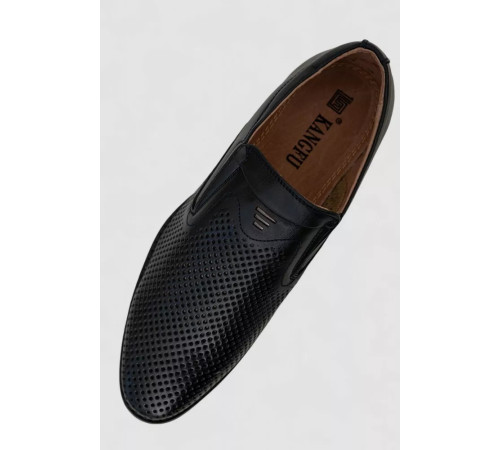 Туфлі чоловічі з перфорацією, колір темно-синій, 243RC302