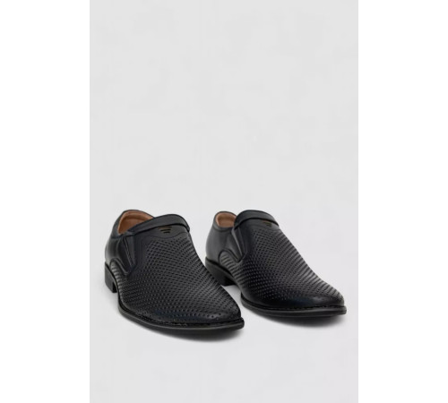 Туфлі чоловічі з перфорацією, колір темно-синій, 243RC302