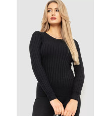 Водолазка жіноча в рубчик, колір чорний, 204R9031