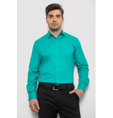 Рубашка мужская однотонная, цвет мятный, 214R7327-1.