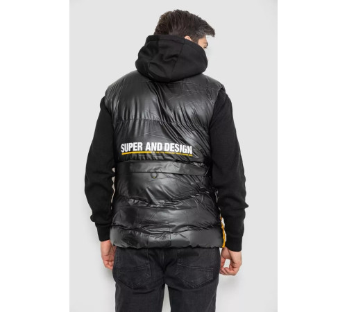 Жилетка чоловіча демісезонна, колір чорно-жовтий, 244R990013