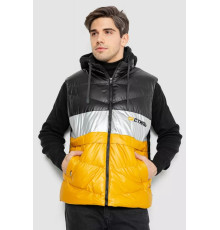 Жилетка чоловіча демісезонна, колір чорно-жовтий, 244R990013