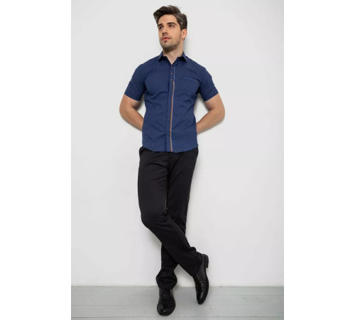 Сорочка чоловіча з принтом, колір синій, 214R7017