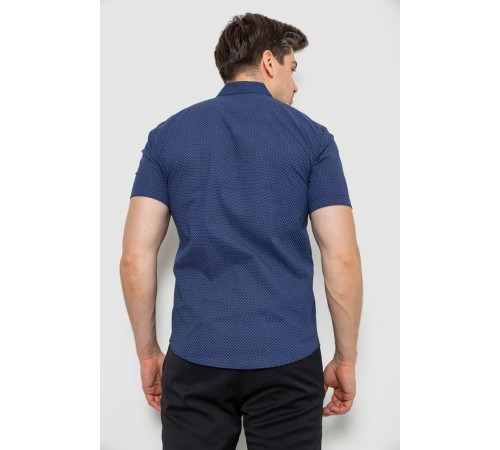 Сорочка чоловіча з принтом, колір синій, 214R7017