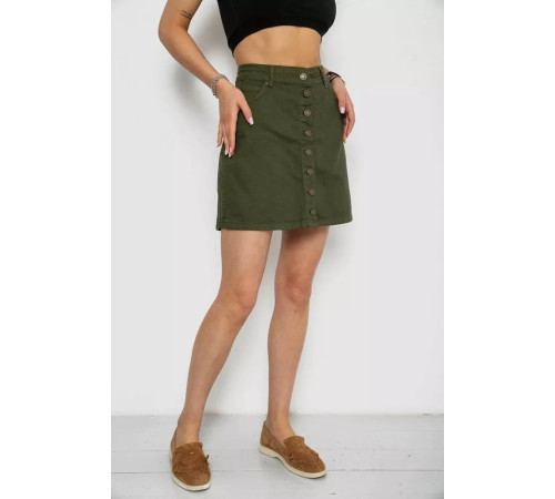 Спідниця жіноча джинсова, колір хакі, 182R1301
